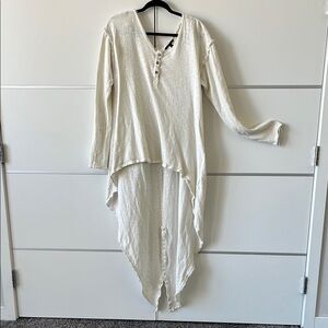 Funnest Long Asymmetrical Knit Top